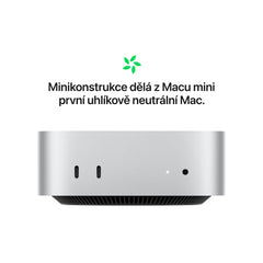 Mac mini, Apple M4 Pro 12jádrové CPU, 16jádrové GPU, 24GB, 512GB SSD - stříbrný