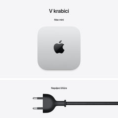 Mac mini, Apple M4 10jádrové CPU, 10jádrové GPU, 24GB, 512GB SSD - stříbrný