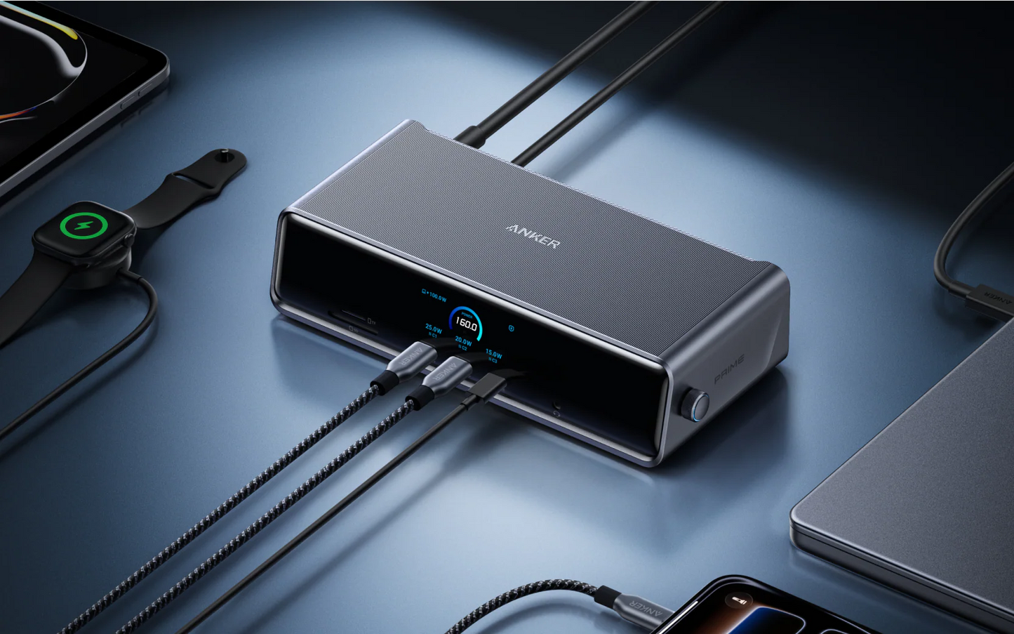 Dokovací stanice 14v1 Anker Nano 140W - šedá