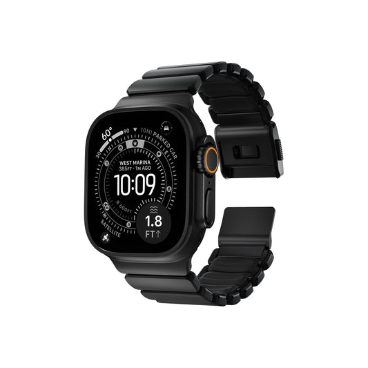 Řemínek pro Apple Watch 45/46/49 mm Nomad Stratos Band FKM - černý