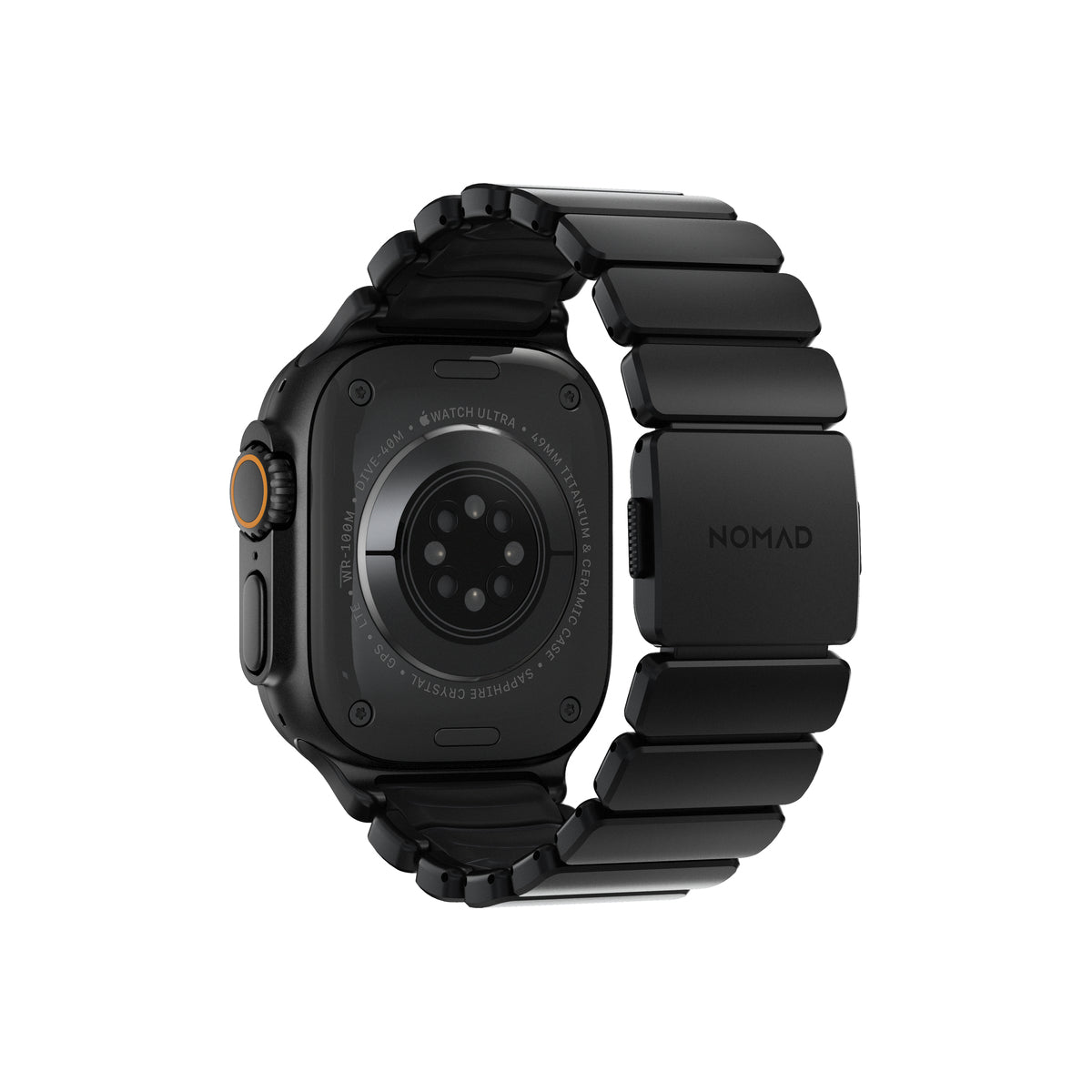 Řemínek pro Apple Watch 45/46/49 mm Nomad Stratos Band FKM - černý