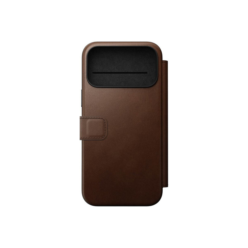Kryt pro iPhone 17 Pro Max Nomad Modern Leather Folio - hnědý - istyle.work