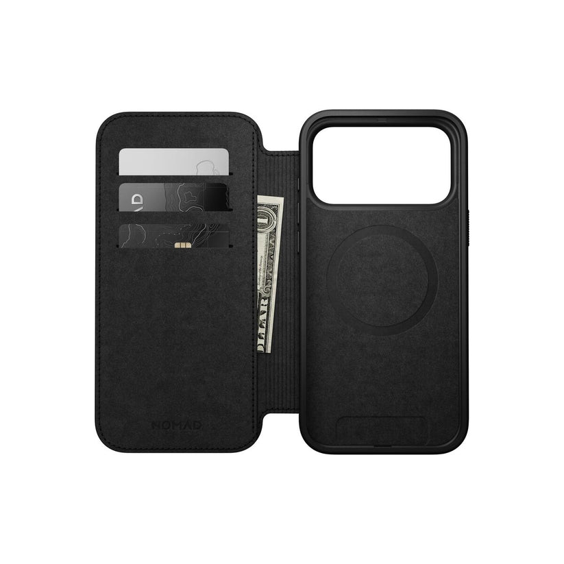 Kryt pro iPhone 17 Pro Max Nomad Modern Leather Folio - černý - istyle.work