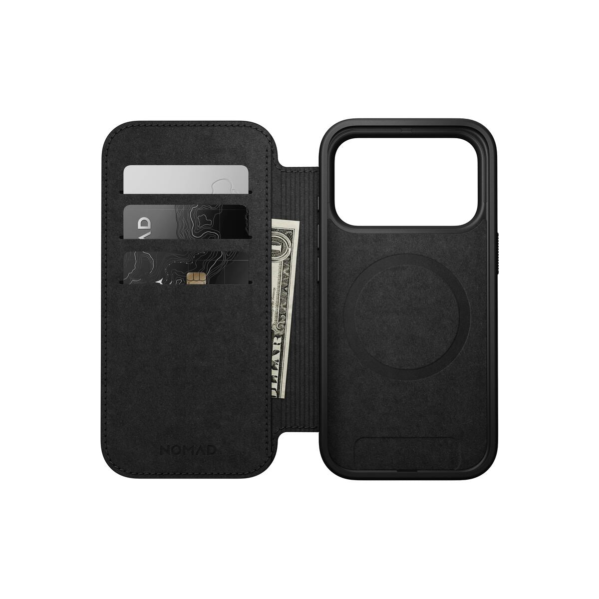 Kryt pro iPhone 17 Pro Nomad Modern Leather Folio - černý - istyle.work