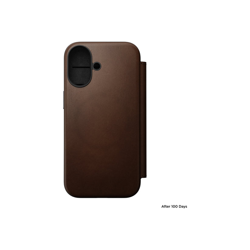 Kryt pro iPhone 17 Nomad Modern Leather Folio - hnědý - istyle.work