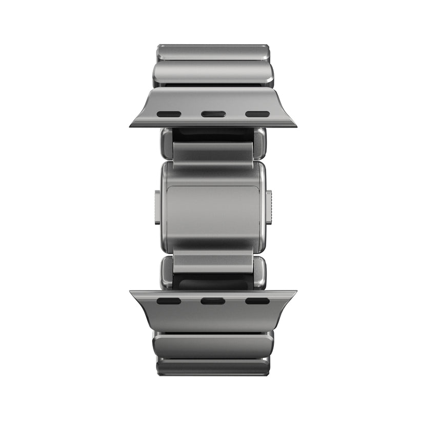 Řemínek pro Apple Watch 45/46/49 mm Nomad Stratos Band FKM - stříbrný - istyle.work