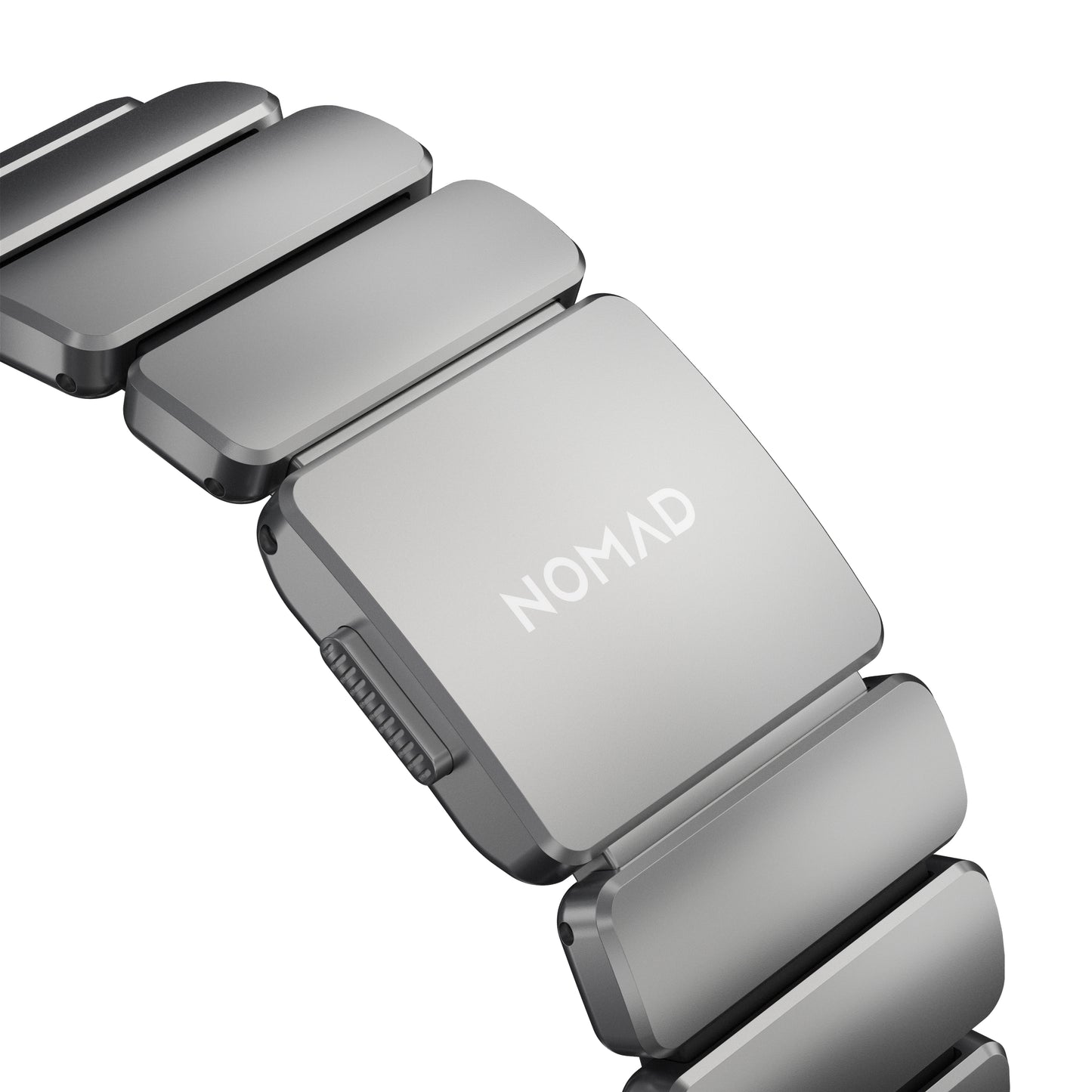 Řemínek pro Apple Watch 45/46/49 mm Nomad Stratos Band FKM - stříbrný - istyle.work