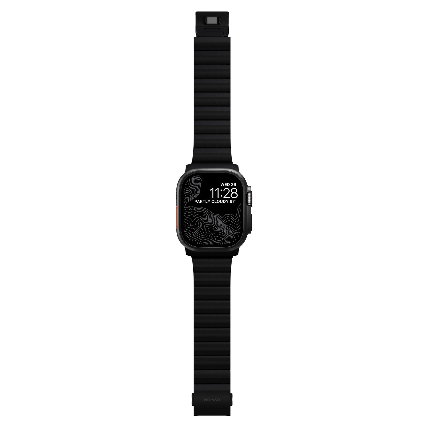 Řemínek pro Apple Watch 45/46/49 mm Nomad Titanium Band V2 - černý