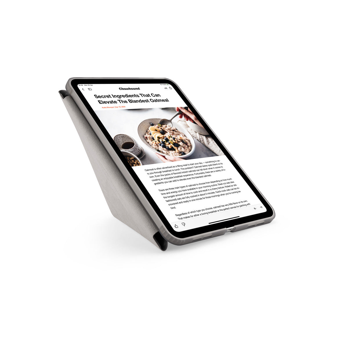 Pouzdro pro iPad 10,9" (2022) Pipetto Origami No1 Original Case - stříbrné