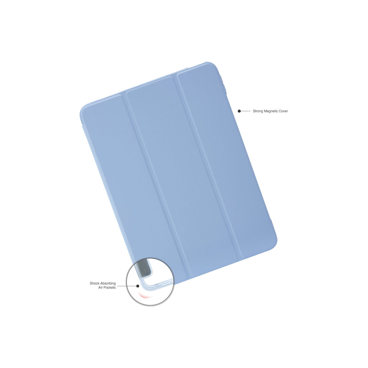 Pouzdro pro iPad 10,9" (2022) Pipetto Origami No7 Tri-Folio Case - světle modré - istyle.work