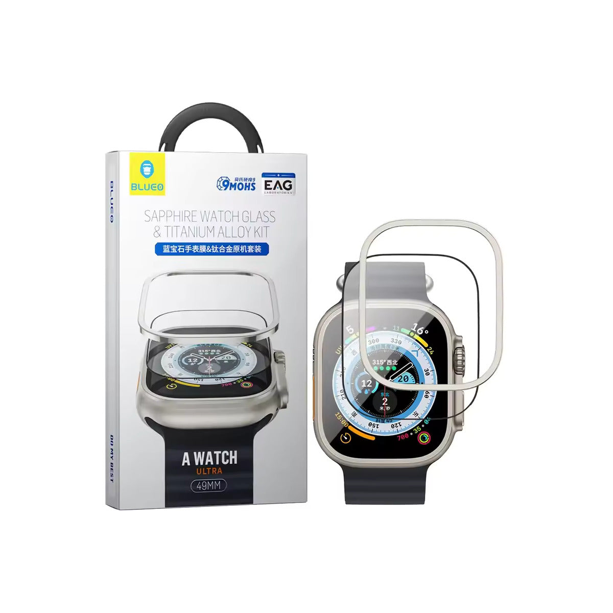 Ochranné safírové sklo pro Apple Watch Ultra 1/2/3 Blueo
