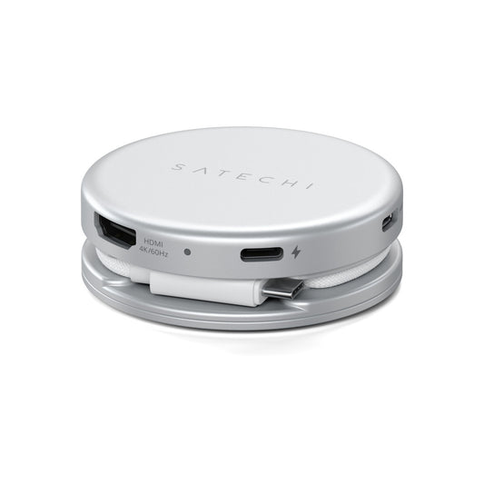 Satechi OntheGo 5-in-1 Multiport adaptér - stříbrný