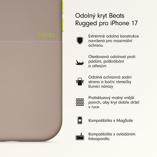 Odolný kryt pro iPhone 17 s Beats MagSafe a ovladačem fotoaparátu - alpsky šedý - istyle.work