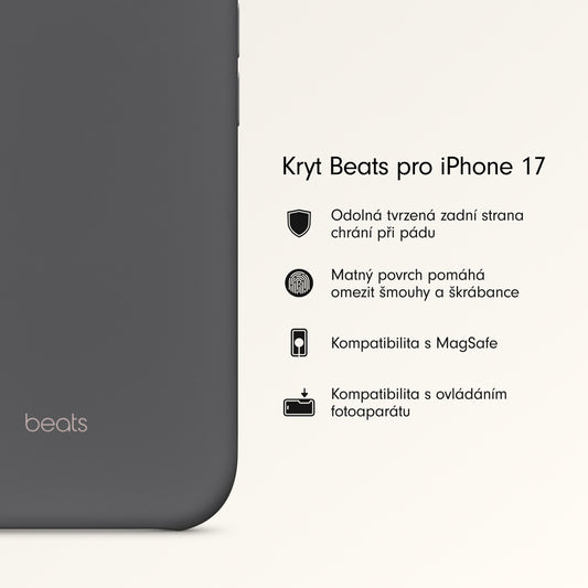 Kryt pro iPhone 17 Beats s MagSafe a ovladačem fotoaparátu - granitově šedý - istyle.work