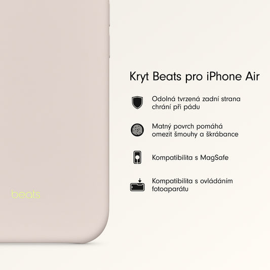 Kryt pro iPhone Air Beats s MagSafe a ovladačem fotoaparátu - vápencově šedý - istyle.work