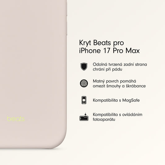 Kryt pro iPhone 17 Pro Max Beats s MagSafe a ovladačem fotoaparátu - vápencově šedý - istyle.work