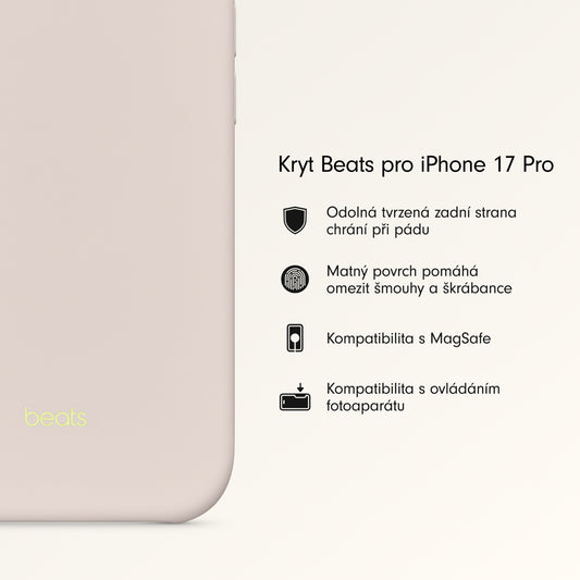 Kryt pro iPhone 17 Pro Beats s MagSafe a ovladačem fotoaparátu - vápencově šedý - istyle.work