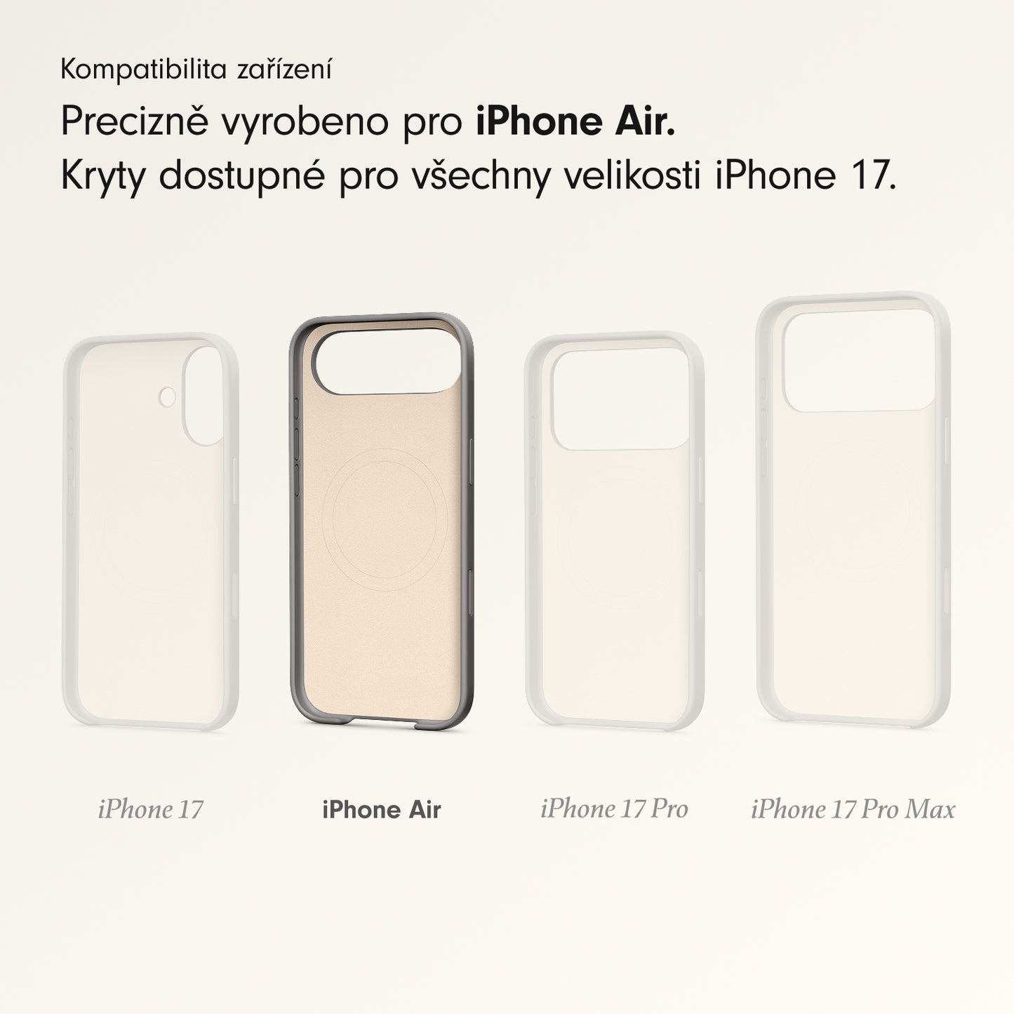 Kryt pro iPhone Air Beats s MagSafe a ovladačem fotoaparátu - granitově šedý - istyle.work