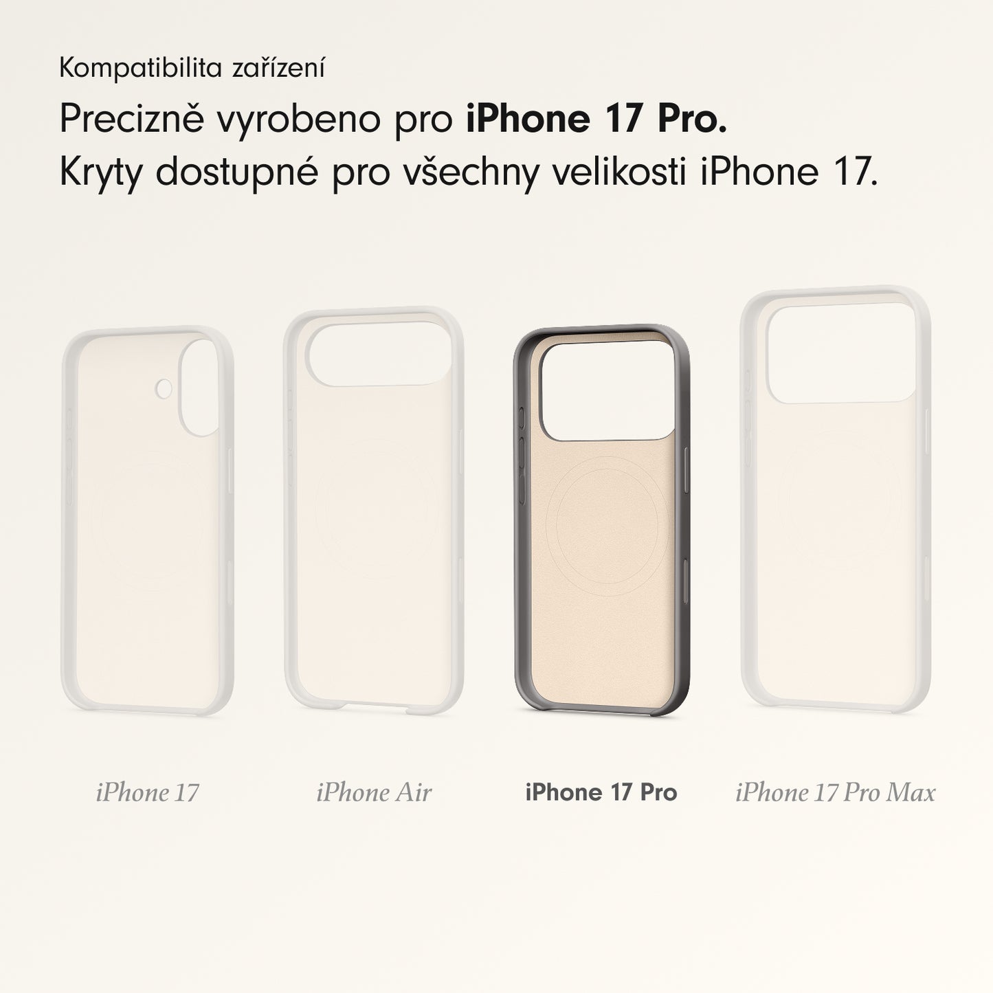 Kryt pro iPhone 17 Pro s MagSafe a ovladačem fotoaparátu - granitově šedý - istyle.work