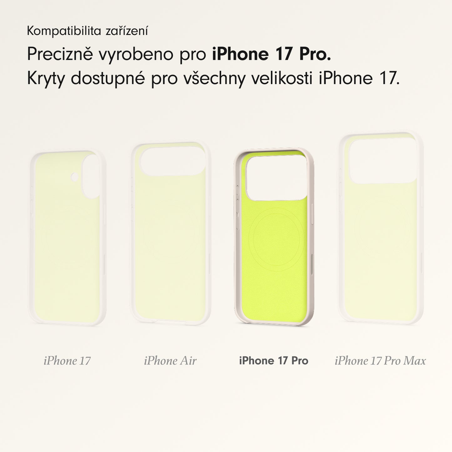Kryt pro iPhone 17 Pro Beats s MagSafe a ovladačem fotoaparátu - vápencově šedý - istyle.work