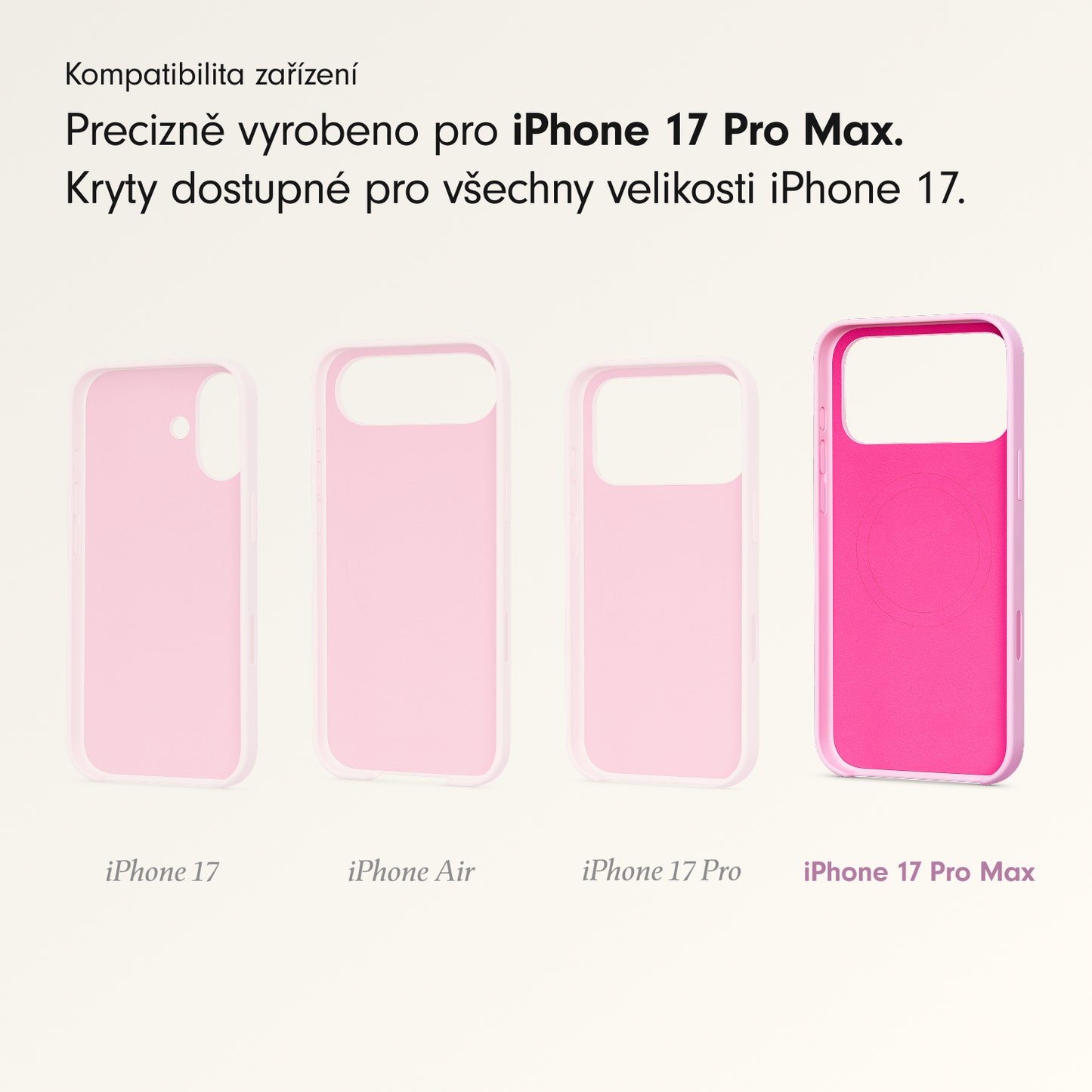 Kryt pro iPhone 17 Pro Max Beats s MagSafe a ovladačem fotoaparátu - oblázkově růžový - istyle.work