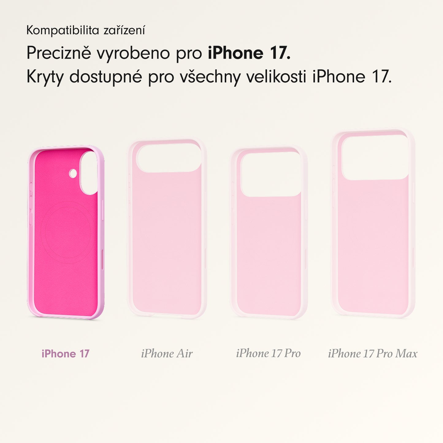 Kryt pro iPhone 17 Beats s MagSafe a ovladačem fotoaparátu - oblázkově růžový - istyle.work