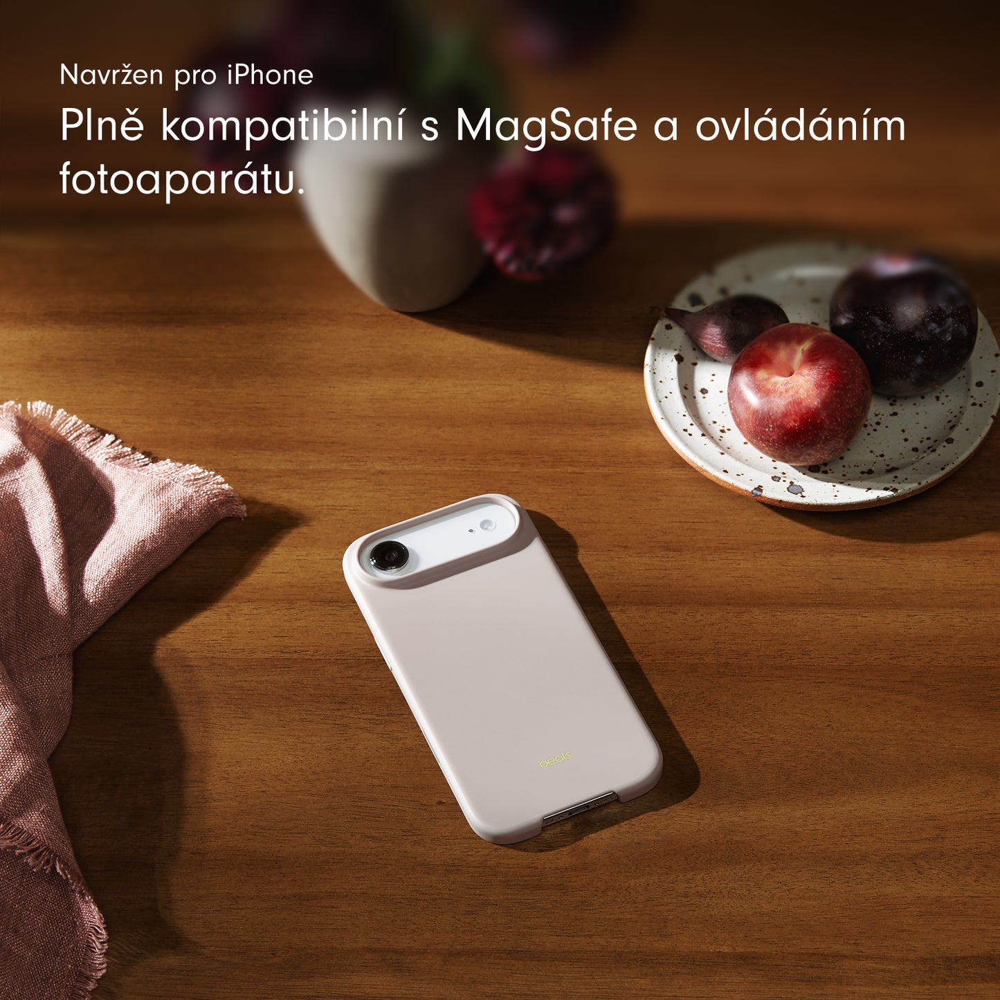 Kryt pro iPhone Air Beats s MagSafe a ovladačem fotoaparátu - vápencově šedý - istyle.work