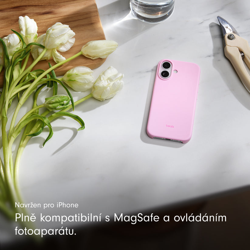 Kryt pro iPhone 17 Beats s MagSafe a ovladačem fotoaparátu - oblázkově růžový - istyle.work