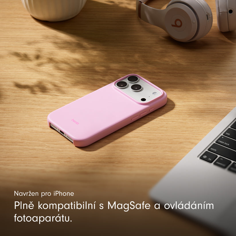 Kryt pro iPhone 17 Pro Beats s MagSafe a ovladačem fotoaparátu - oblázkově růžový - istyle.work