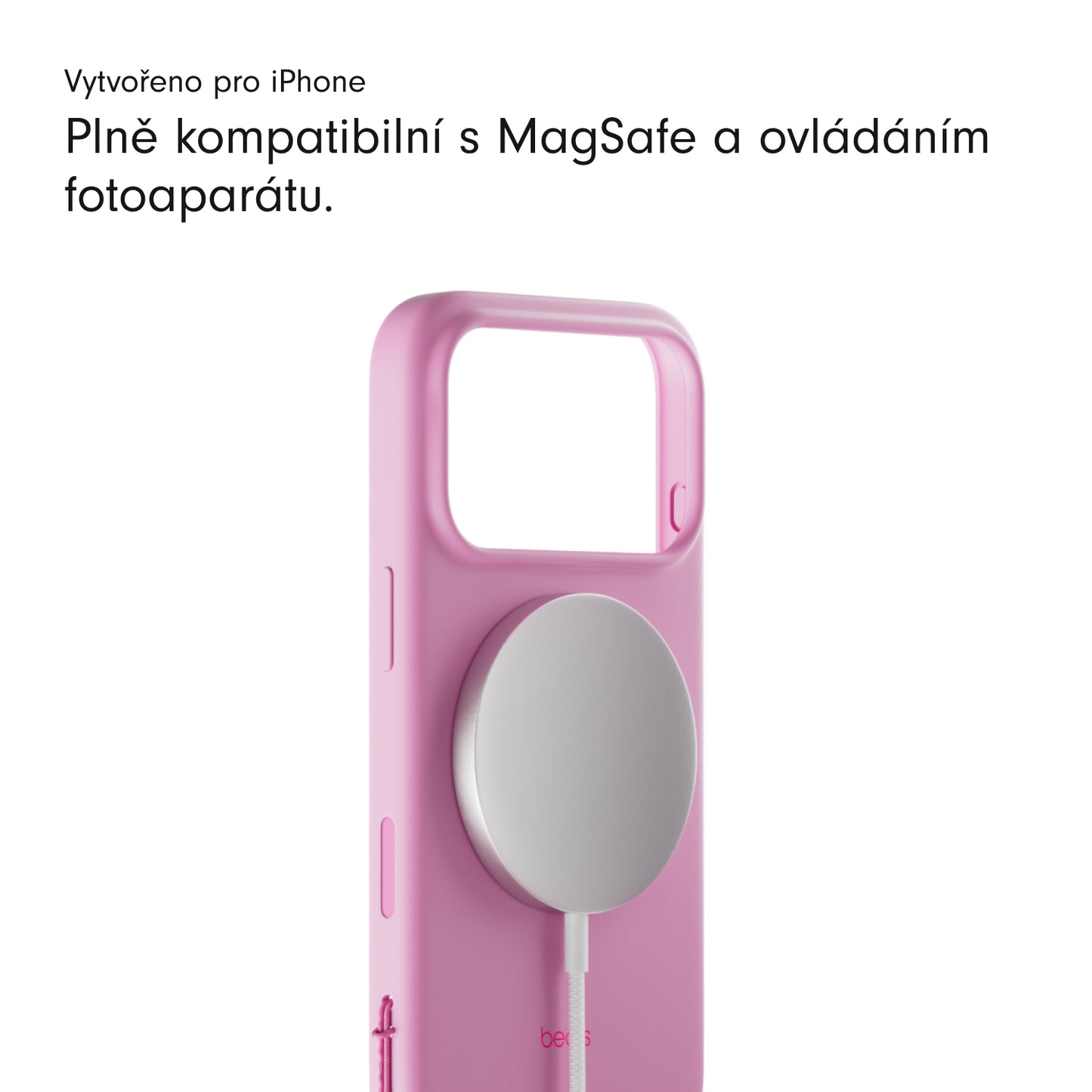 Kryt se stojánkem pro iPhone 17 Beats s MagSafe a ovladačem fotoaparátu - oblázkově růžový - istyle.work