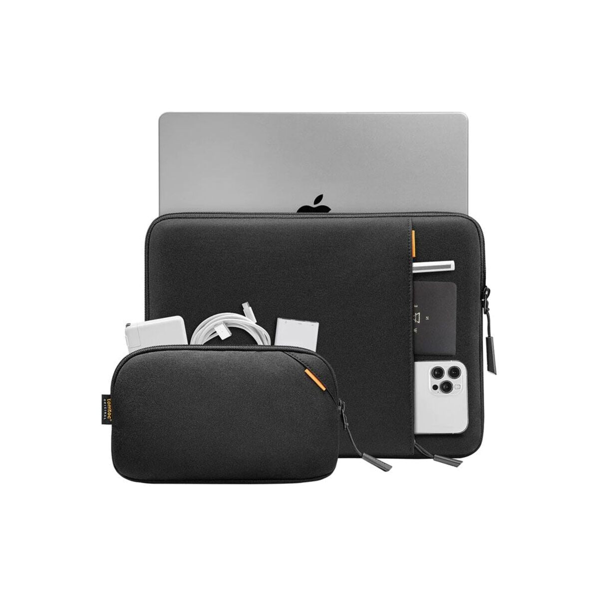 Pouzdro s brašnou pro MacBook 14" tomtoc Sleeve Kit - černé - istyle.work