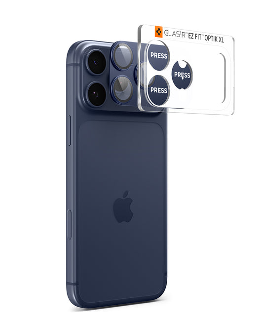 Sklo na fotoaparát pro iPhone 17 Max Pro Spigen Glass tR EZ Fit Optik Pro XL - modré