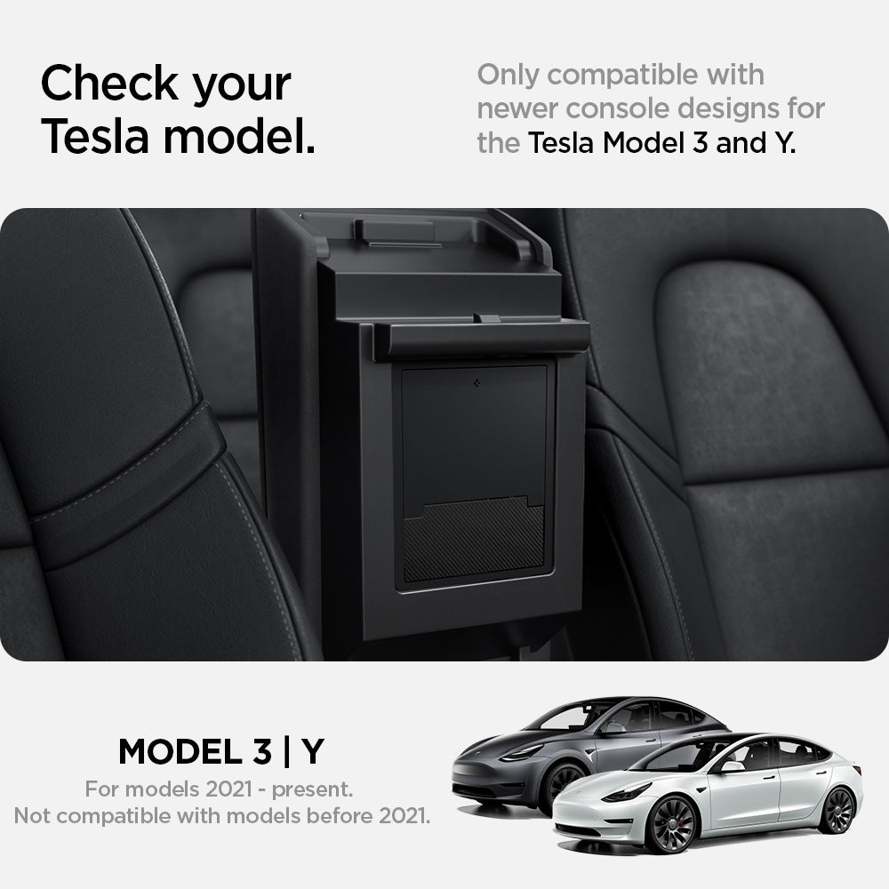 Skrytý úložný box Spigen Tesla Center Console Organizer Hidden Storage Box - černý - istyle.work