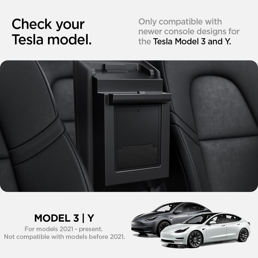 Skrytý úložný box Spigen Tesla Center Console Organizer Hidden Storage Box - černý - istyle.work