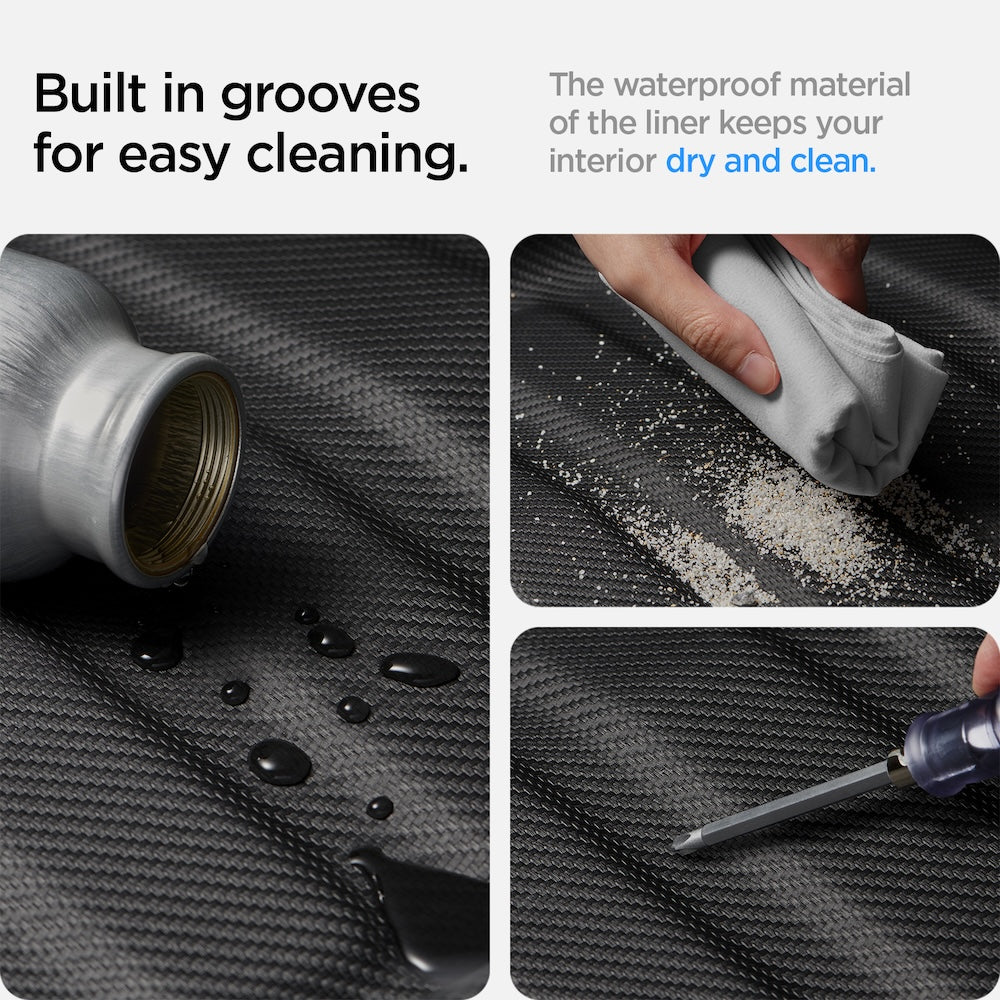 Podložka do kufru zadní Spigen Tesla Car Mat Rear Trunk - černá - istyle.work