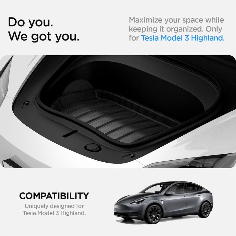 Podložka do kufru přední Spigen Tesla Car Mat Front Trunk - černá - istyle.work