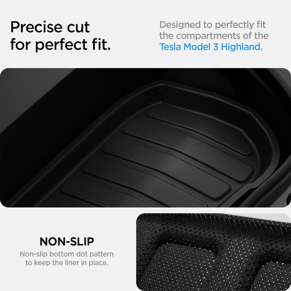 Podložka do kufru přední Spigen Tesla Car Mat Front Trunk - černá - istyle.work