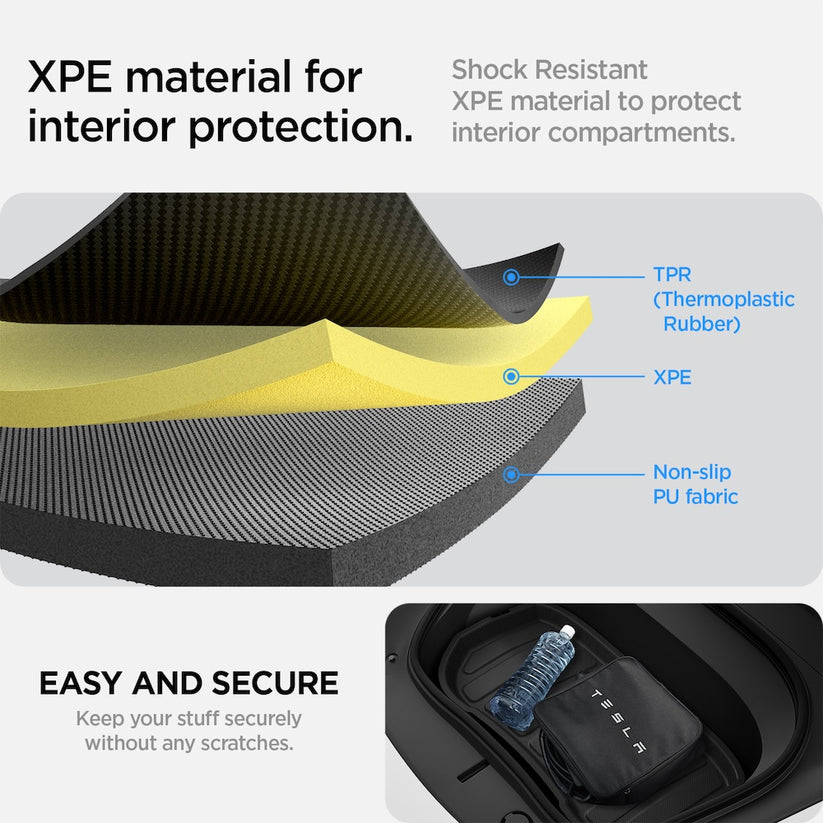 Podložka do kufru přední Spigen Tesla Car Mat Front Trunk - černá - istyle.work