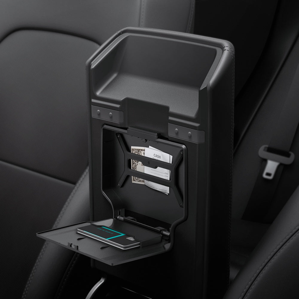 Velký skrytý úložný box Spigen Tesla Center Console Organizer Hidden Storage Box - černý - istyle.work