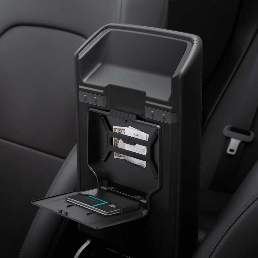 Velký skrytý úložný box Spigen Tesla Center Console Organizer Hidden Storage Box - černý - istyle.work