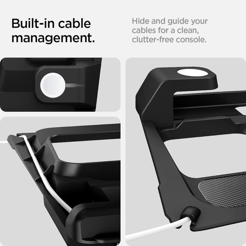 Nabíjecí stanice Spigen Tesla 3 in 1 Wireless Charging Hub Mount - černá - istyle.work