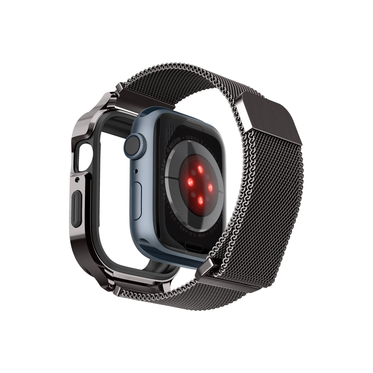 Řemínek pro Apple Watch 42/44/45/49 mm Spigen Metal Fit Pro - šedý - istyle.work