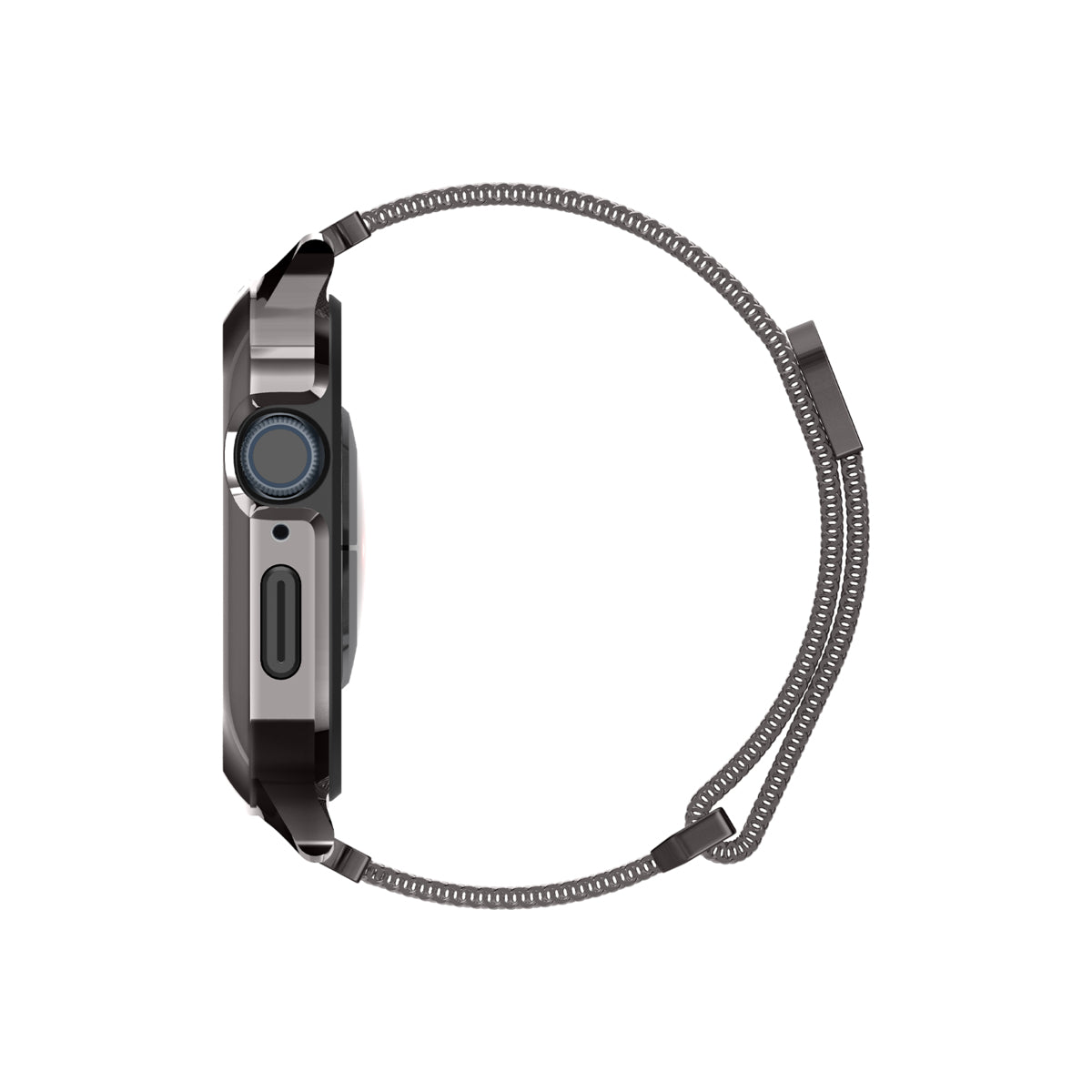 Řemínek pro Apple Watch 42/44/45/49 mm Spigen Metal Fit Pro - šedý - istyle.work