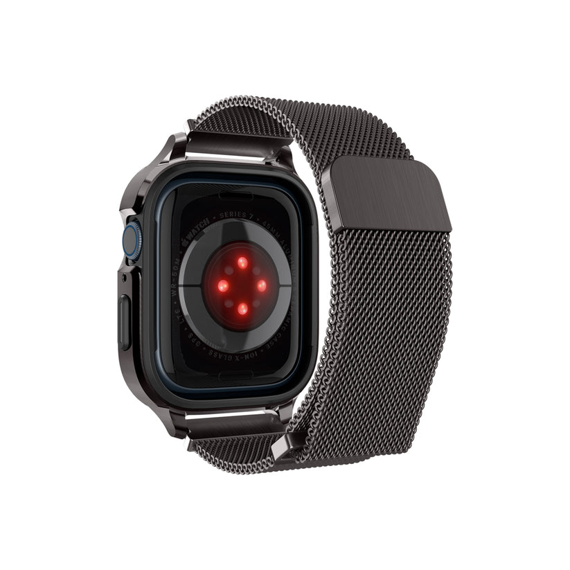 Řemínek pro Apple Watch 42/44/45/49 mm Spigen Metal Fit Pro - šedý - istyle.work