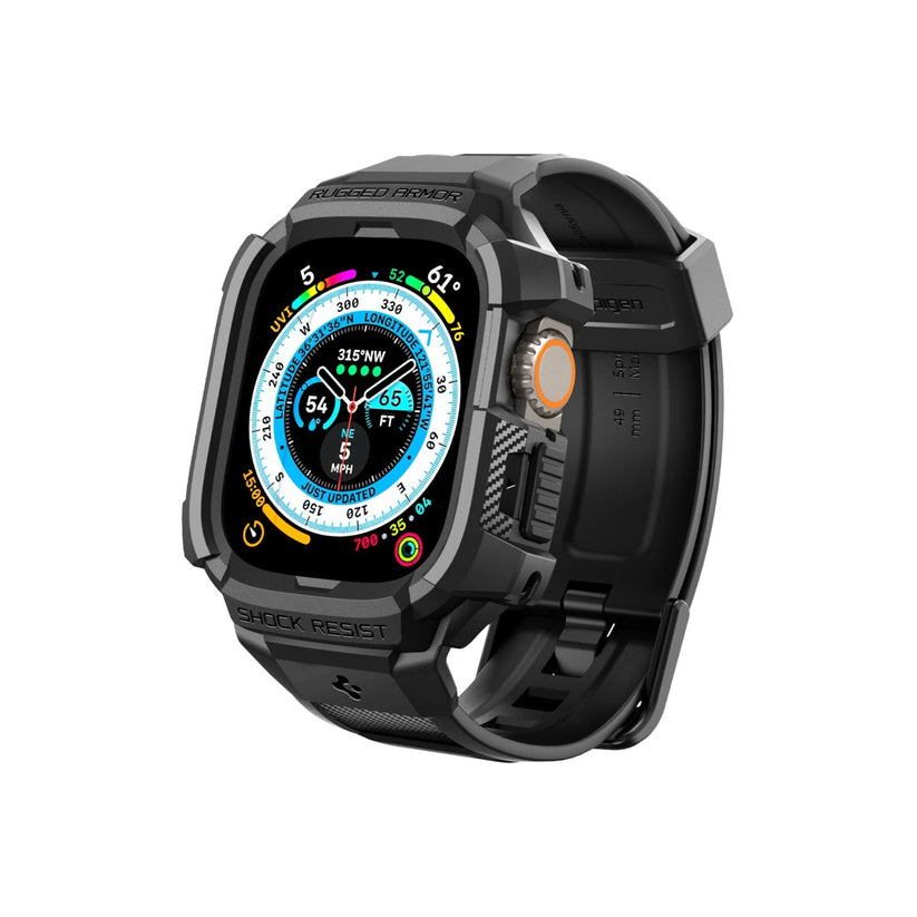 Řemínek pro Apple Watch Ultra 49 mm Spigen Rugged Armor Pro - černý - istyle.work