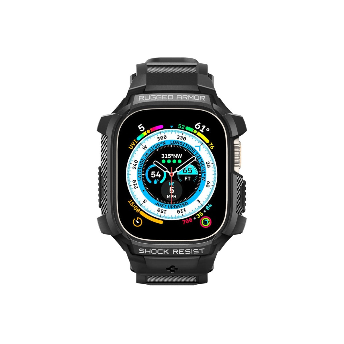 Řemínek pro Apple Watch Ultra 49 mm Spigen Rugged Armor Pro - černý - istyle.work
