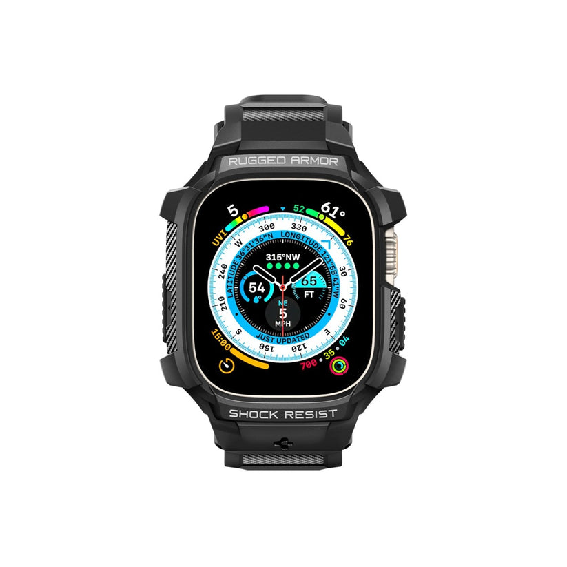 Řemínek pro Apple Watch Ultra 49 mm Spigen Rugged Armor Pro - černý - istyle.work