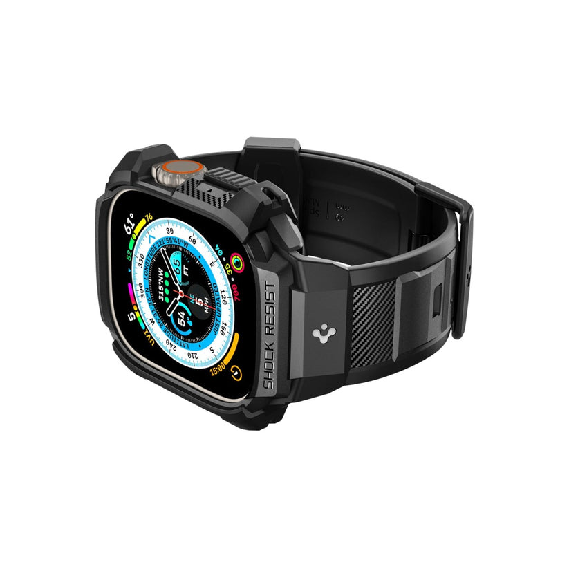 Řemínek pro Apple Watch Ultra 49 mm Spigen Rugged Armor Pro - černý - istyle.work