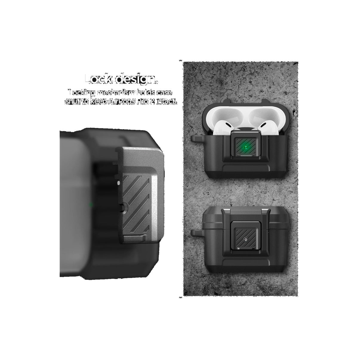 Obal pro AirPods Pro 2. gen Spigen Lock Fit - černý - istyle.work