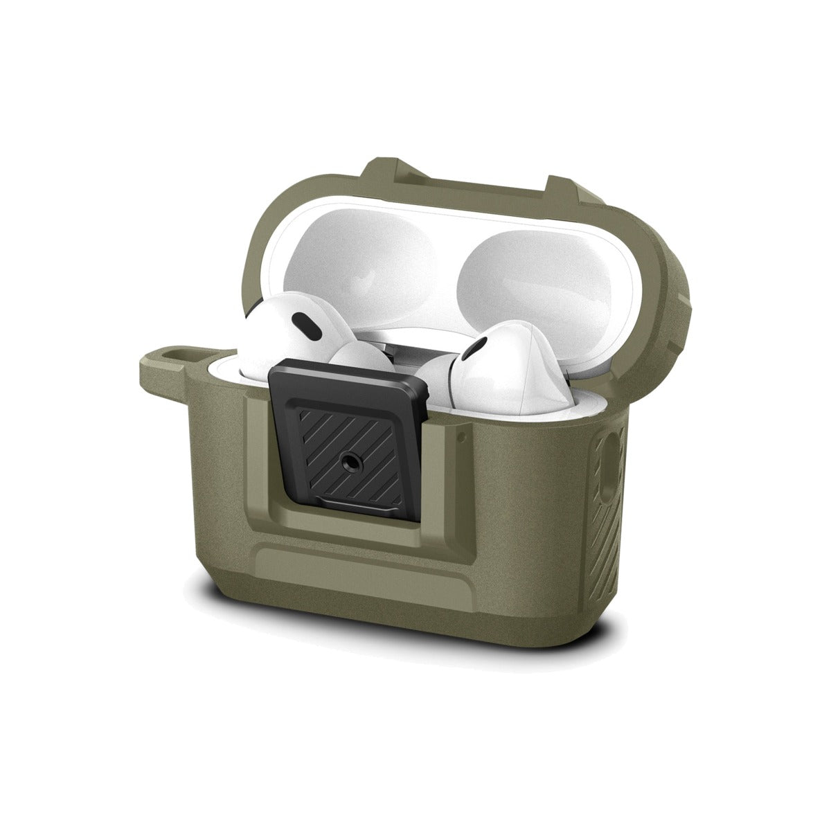 Obal pro AirPods Pro 2. gen Spigen Lock Fit - zelený - istyle.work